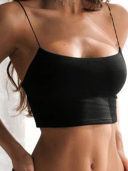 Sexy Black Halter Crop Top - Women&