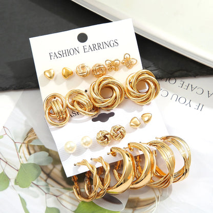 Elegant 11-Pair Earring Set