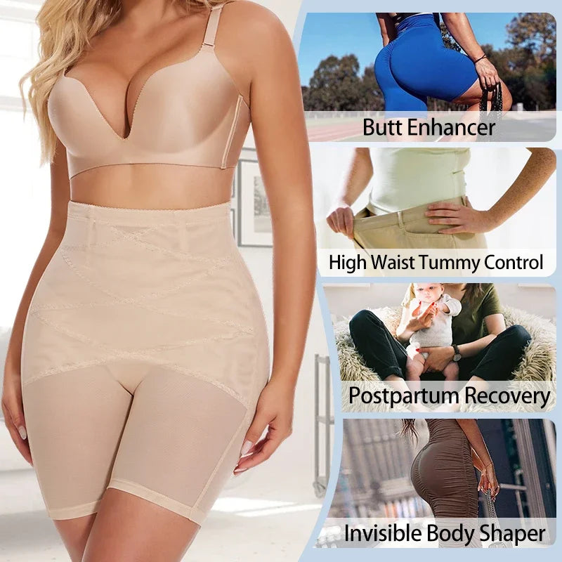 High-Waisted Tummy Control Butt Lifter Body Shaper Panties