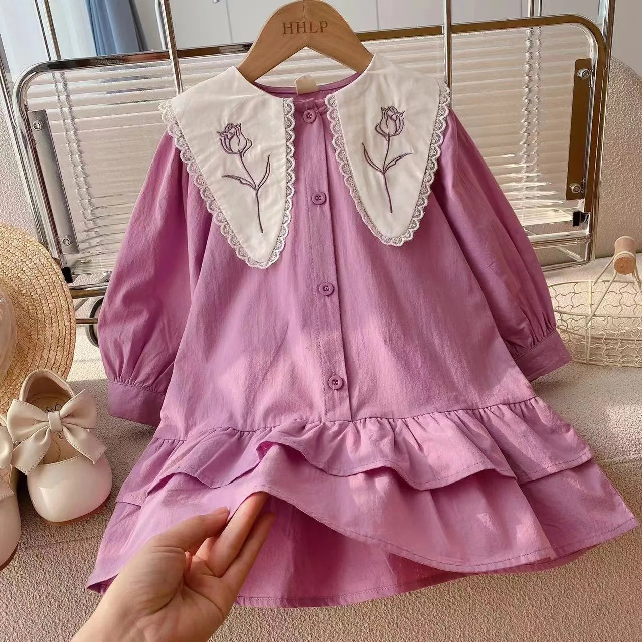 Baby Girls Dress - Casual Pink Princess Dress