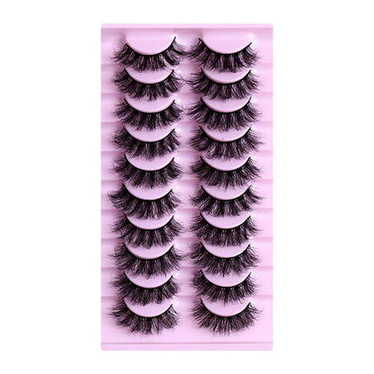 10 Pairs Natural Thick Curly False Eyelashes